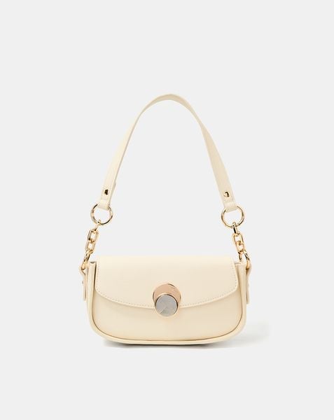  Túi Xách Nhỏ Đeo Vai Khoá Tròn Phối 2 Màu 