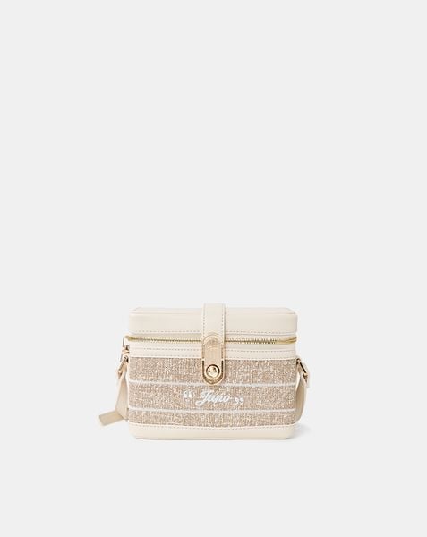 Túi Xách Nhỏ Vanity Case Thêu Logo Juno