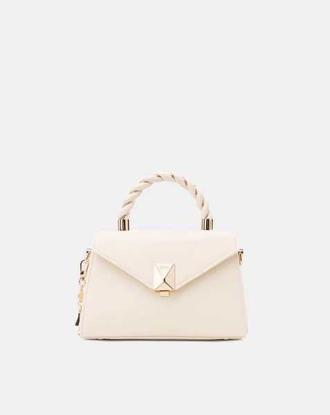  Túi Xách Nhỏ Tay Cầm Xoắn Phối Charm Trang Trí 