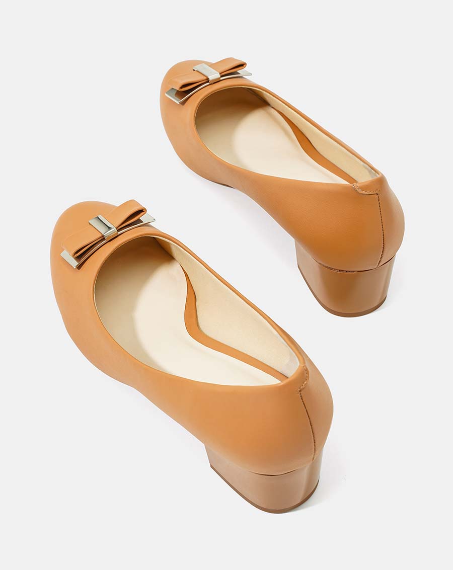 Giày cao gót 5cm mũi tròn phối nơ CG05059 - Image 5