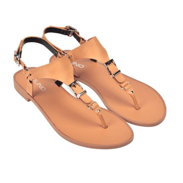 Giày Sandal bệt xỏ ngón trang trí khoá kim loại SD01045