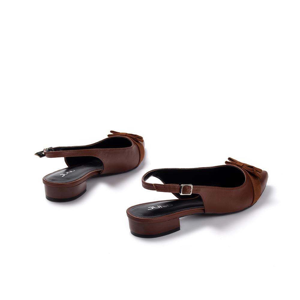  Giày búp bê mũi nhọn phối nơ BB03011 