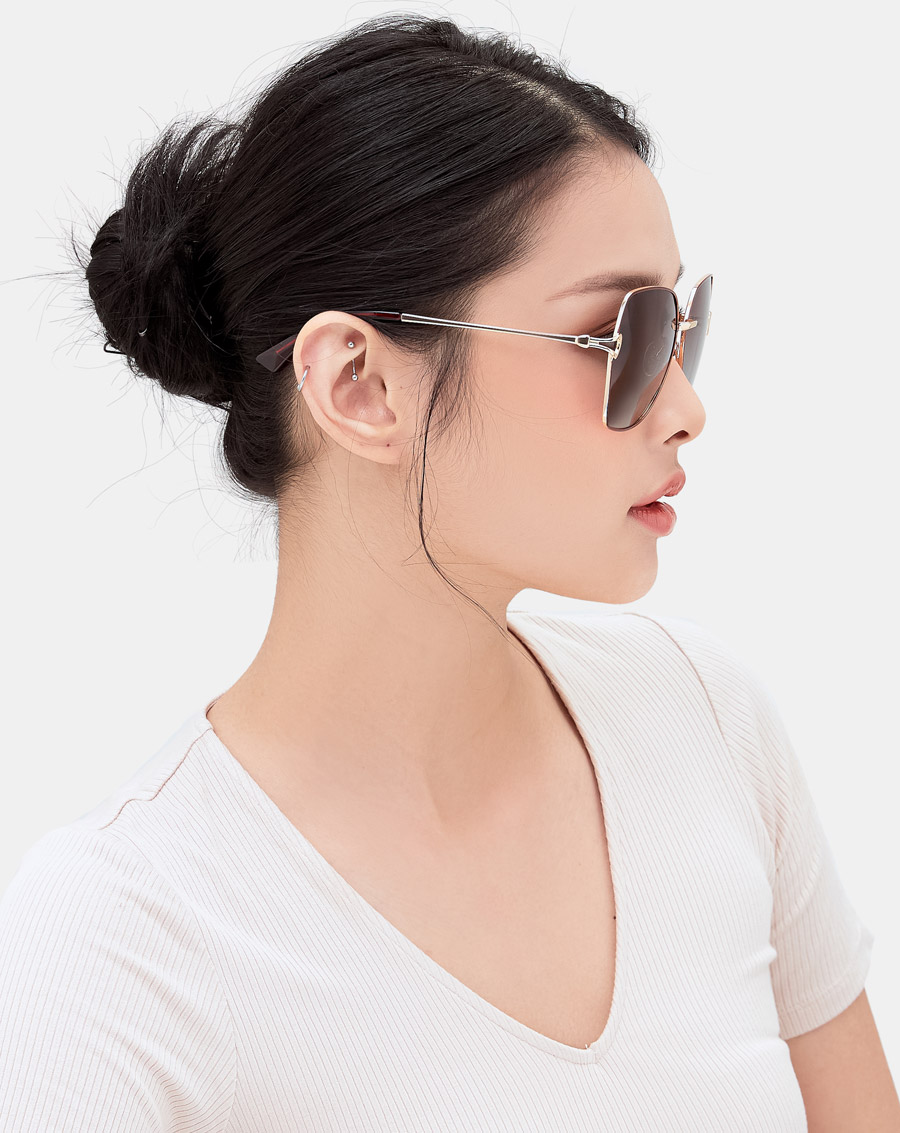 Mắt kính vuông kim loại - Image 3