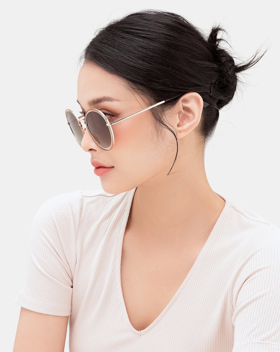 Mắt kính vuông phối viền kim loại - Image 4