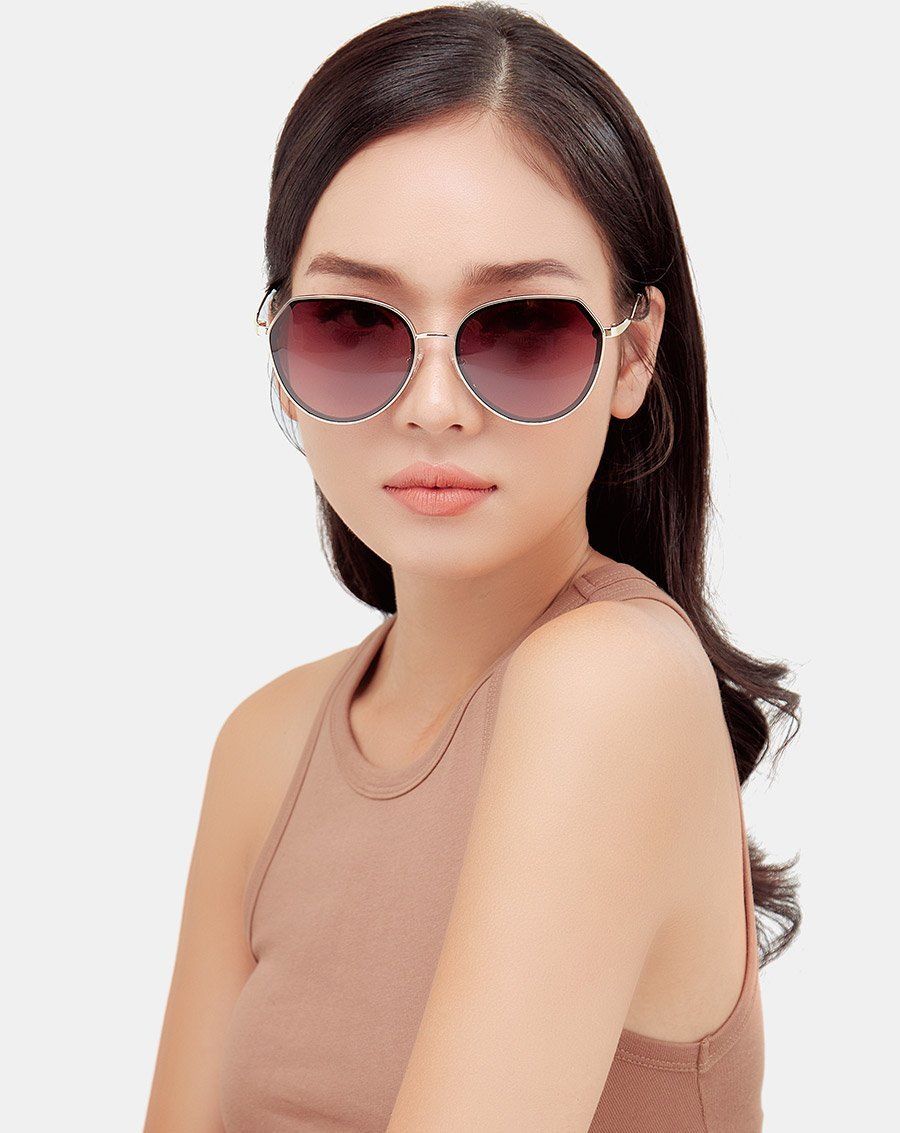 Mắt kính aviator kim loại phối viền nhựa JNMK089 hover