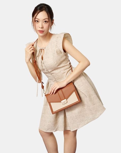  Túi Xách Nhỏ Hình Chữ Nhật Phối Khoá Trang Trí 