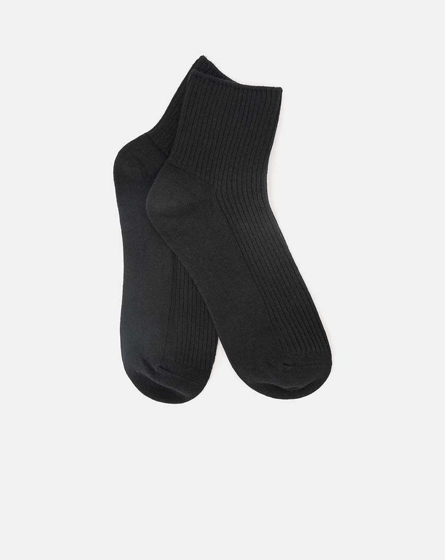 Vớ cổ cao bộ 3 đôi kiểu trơn - Image 3