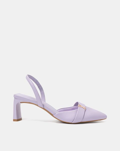 Giày cao gót mũi nhọn đính khóa trang trí JNCG07120