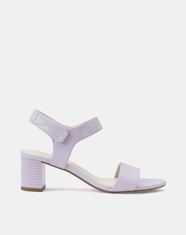  Giày Sandal Gót Vuông Quai Xé Dán 