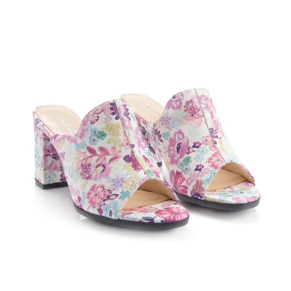 Cosmos flowers mid-heel slide SD07023 - Shades of love