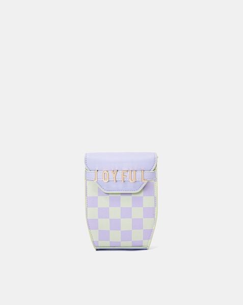 Túi Xách Nhỏ Joyful Kết Hợp Họa Tiết Checkerboard - Outlet