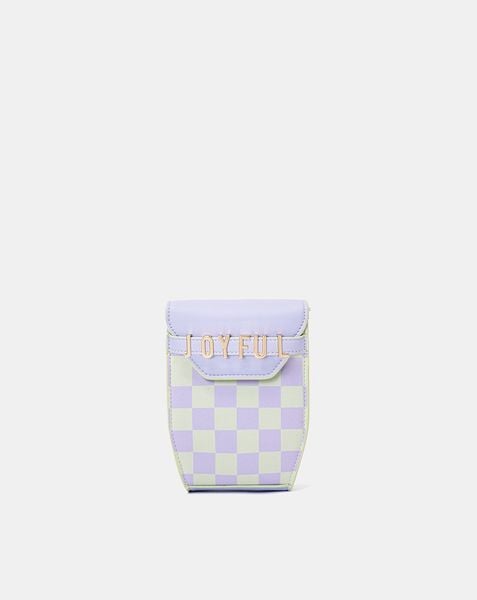 Túi Xách Nhỏ Joyful Kết Hợp Họa Tiết Checkerboard