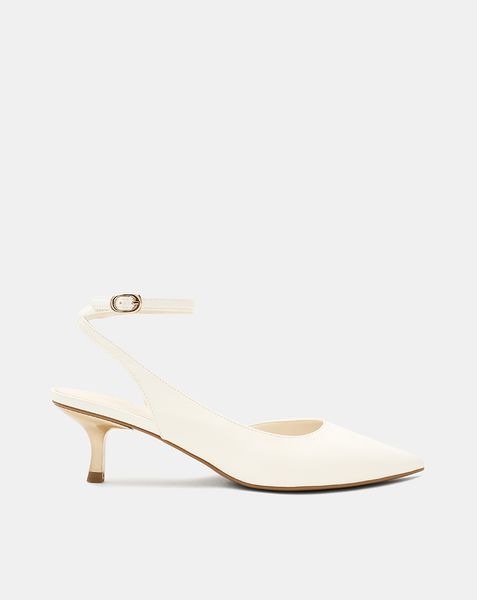  Giày Cao Gót Pump Hở Gót Quai Cổ Chân 