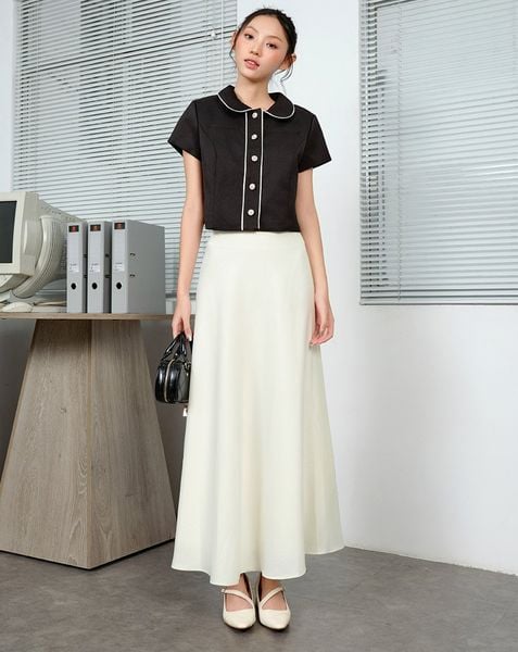  Váy lụa midi form A 