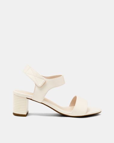  Giày Sandal Gót Vuông Quai Xé Dán 
