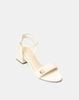 Giày Sandal Gót Vuông Phối Khóa Trang Trí