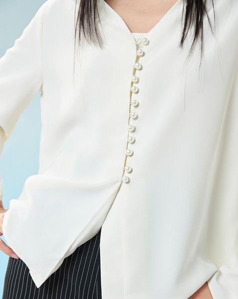  Áo tay loe cài nút NGỌC TRAI 