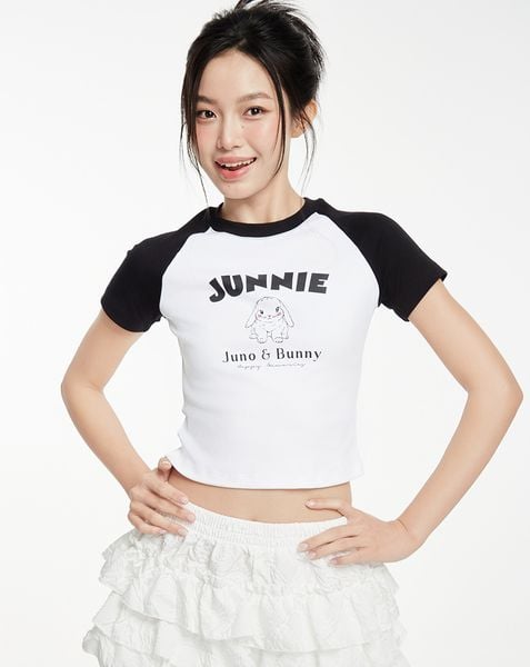 Áo thun thỏ Junnie tay raglan