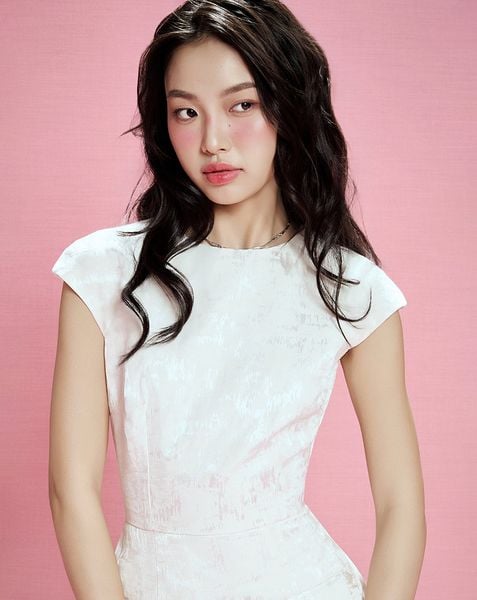  Đầm mini tay con vải gấm sơn mài 