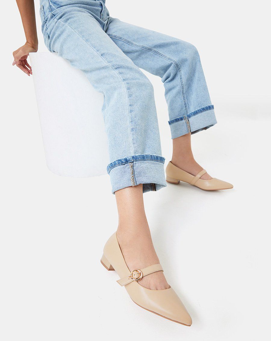 Giày Búp Bê Phối Khoá Trang Trí JNBB03103 hover