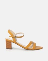 						Giày sandal gót vuông sơn lăn giả gỗ					