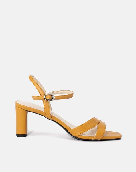 Giày sandal mũi vuông quai bất đối xứng