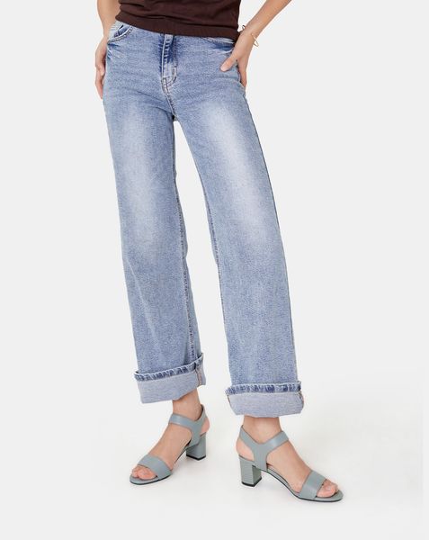  Giày Sandal Gót Vuông Quai Xé Dán 