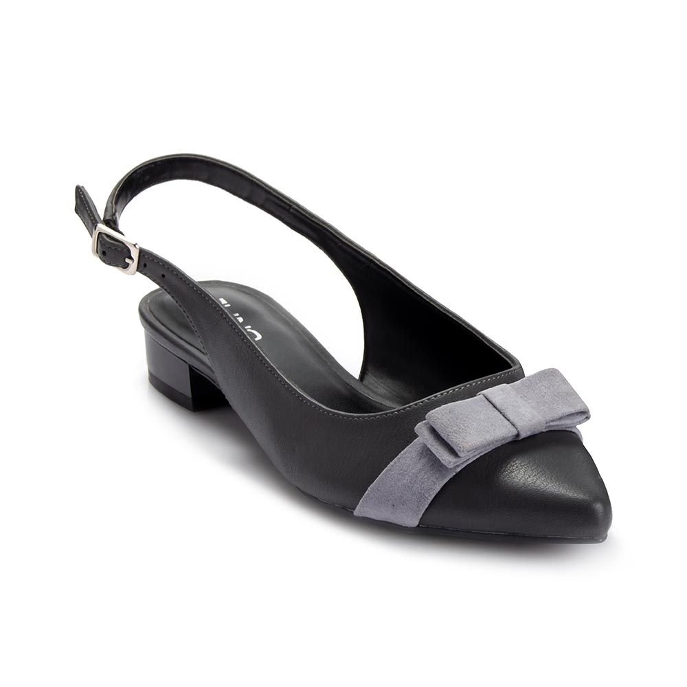  Giày búp bê mũi nhọn phối nơ BB03011 