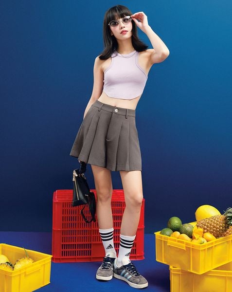  Quần short kiểu xếp ống 