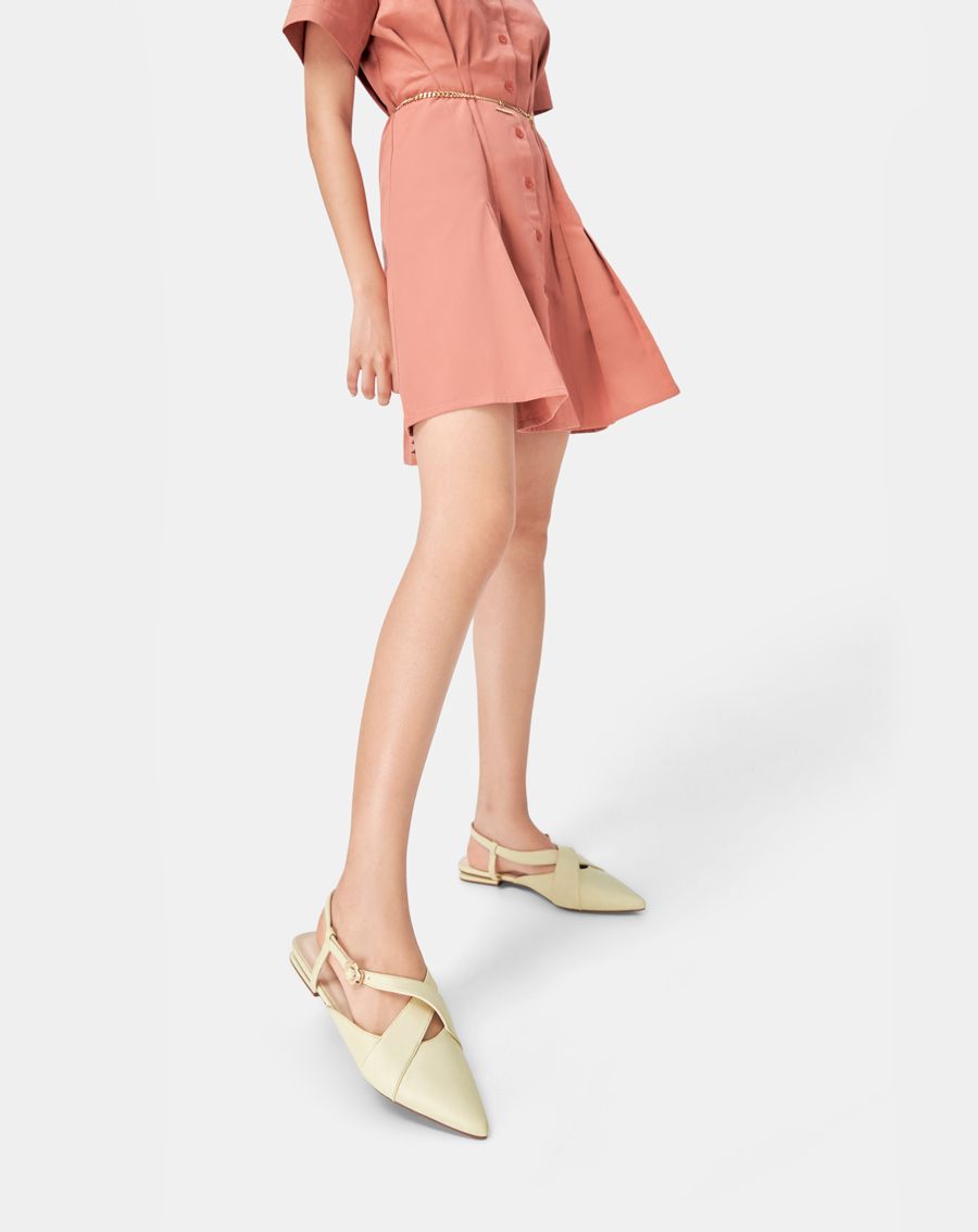 Giày búp bê quai chéo gắn khoá hoa trang trí JNBB03086 hover