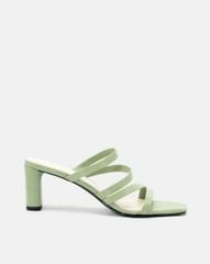 						Giày sandal mũi vuông phối si vân					