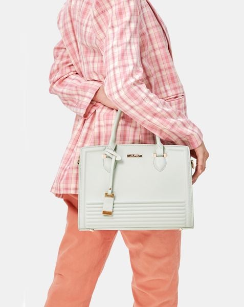  Túi xách trung dập sọc nổi 