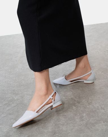  Giày Búp Bê Mũi Nhọn Cut Out Cách Điệu 