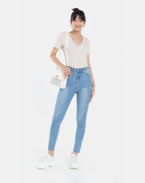 Quần Jean Skinny basic trơn