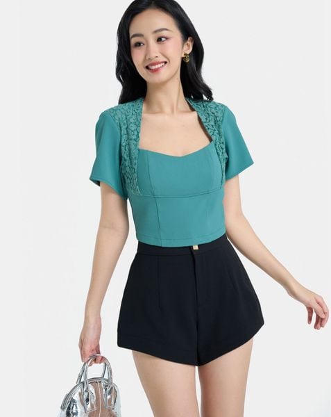 Áo croptop phối ren JNAKI021