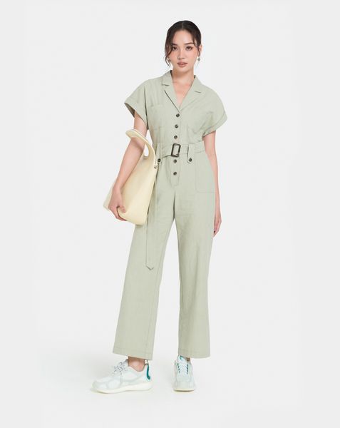 Jumpsuit form suông tay liền