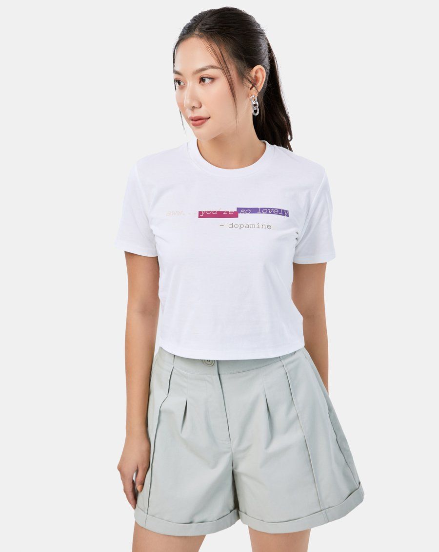 Quần shorts line lật dằn li