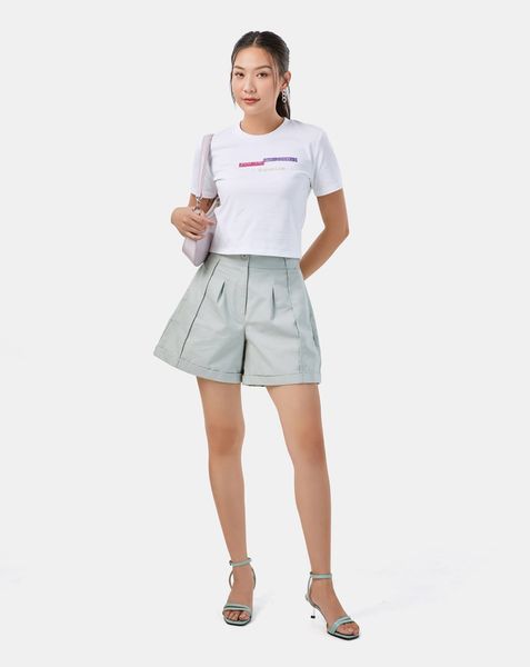 Quần shorts line lật dằn li