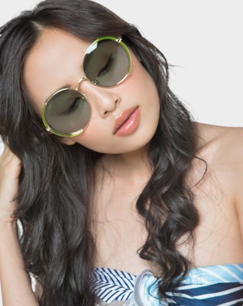  Mắt kính tròn kim loại trang trí viền 