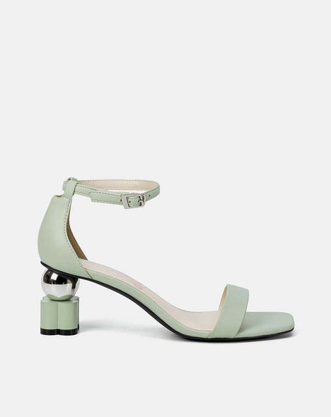 Giày sandal gót cách điệu 2 màu