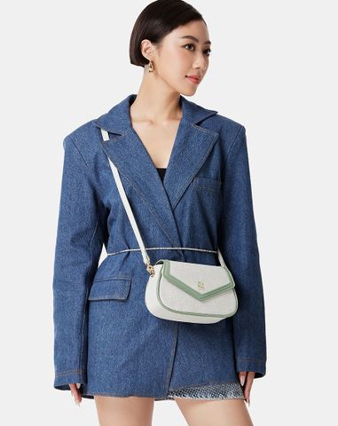  Túi Xách Nhỏ Crossbody Trang Trí Logo Cách Điệu 