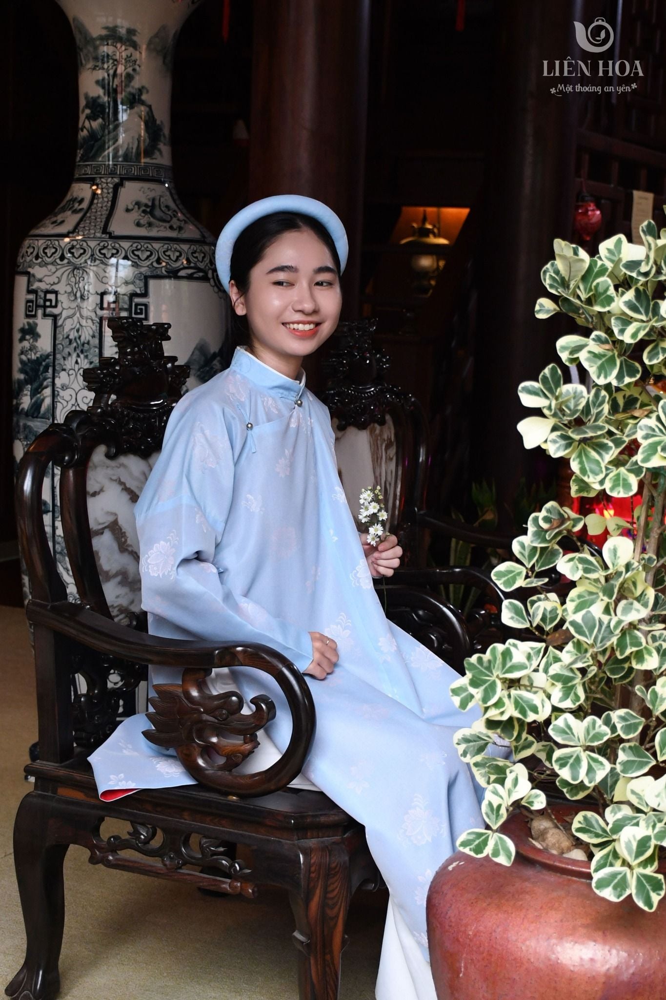  Áo ngũ thân Đào Liên 
