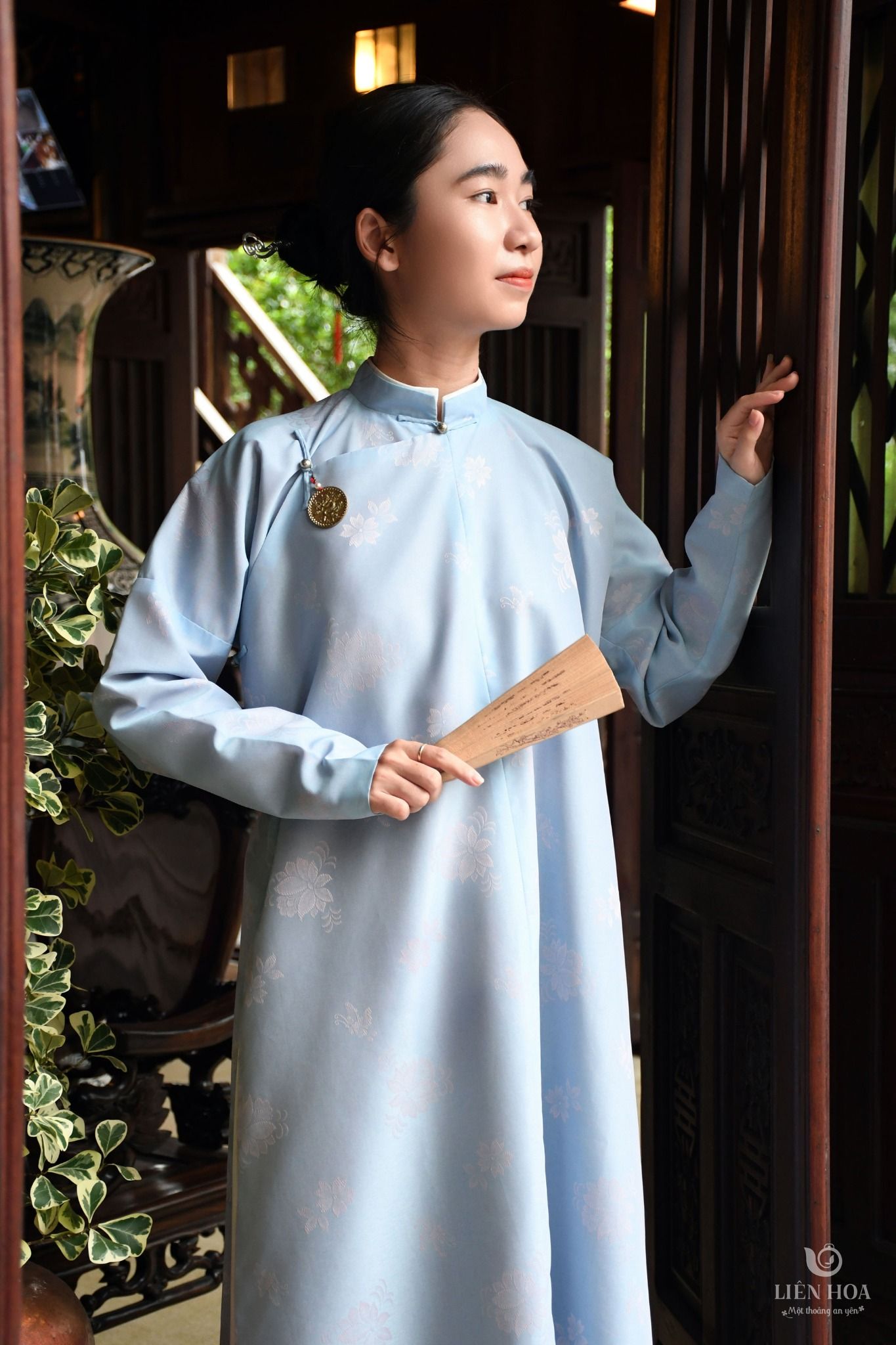  Áo ngũ thân Đào Liên 