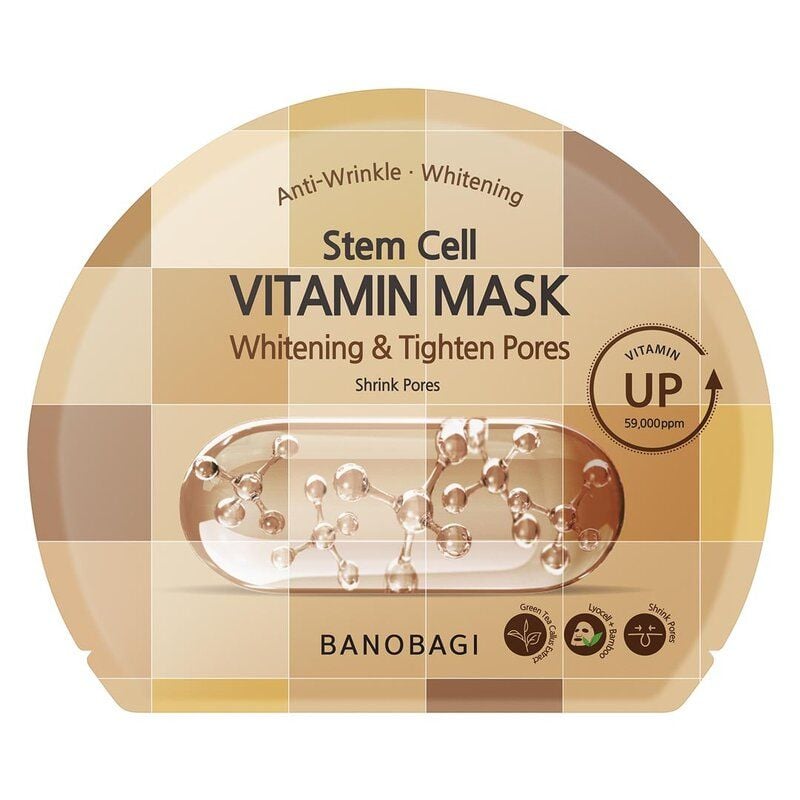 Mặt Nạ Miếng Dưỡng Trắng Cấp Ẩm & Bổ Sung Collagen Ngăn Ngừa Lão Hóa Banobagi Stem Cell Vitamin, Super Collagen Mask 30ml