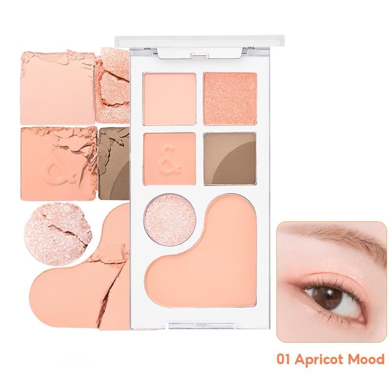 Bảng Phấn Mắt & Má Hồng Ngọt Ngào, Lấp Lánh Romand Bare Layer Palette 14g