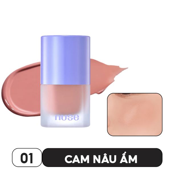  [NUSE BY ROMAND][01-07] Má Hồng Nuse Dạng Kem Thuần Chay Liquid Care Cheek 16ml 