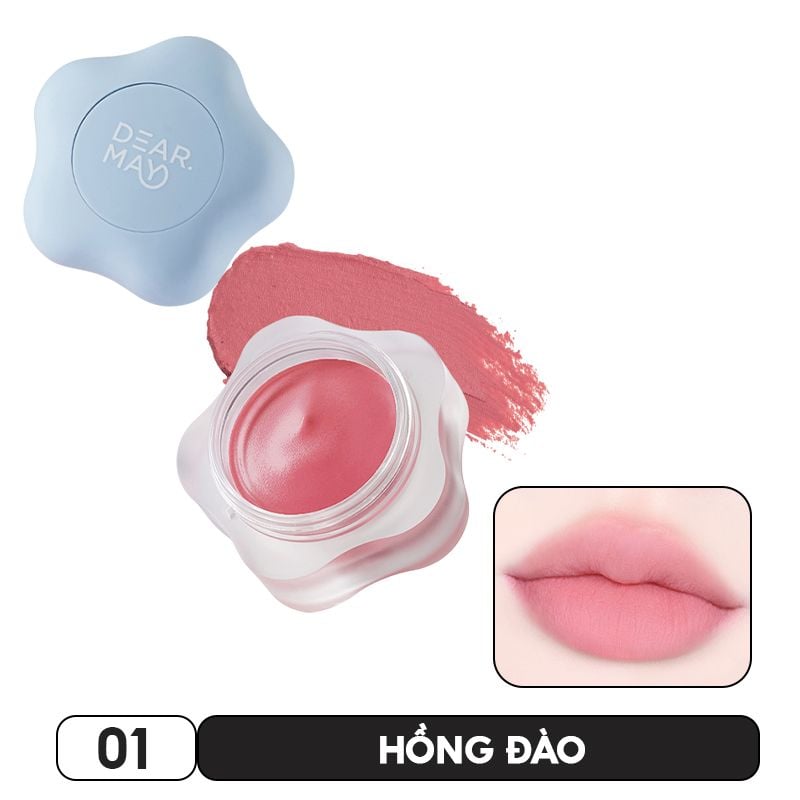 Son Kem Bùn Kiêm Má Hồng Mờ Lì Thuần Chay Dearmay Pure Falling Mood Lip Pot 6.5g