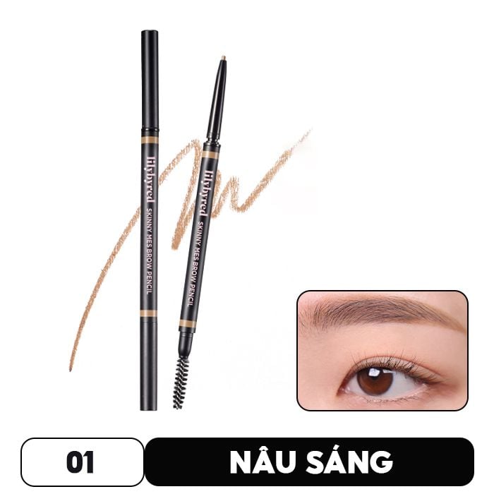 Chì Kẻ Chân Mày Siêu Mảnh Lilybyred Skinny Mes Brow Pencil 0.09g