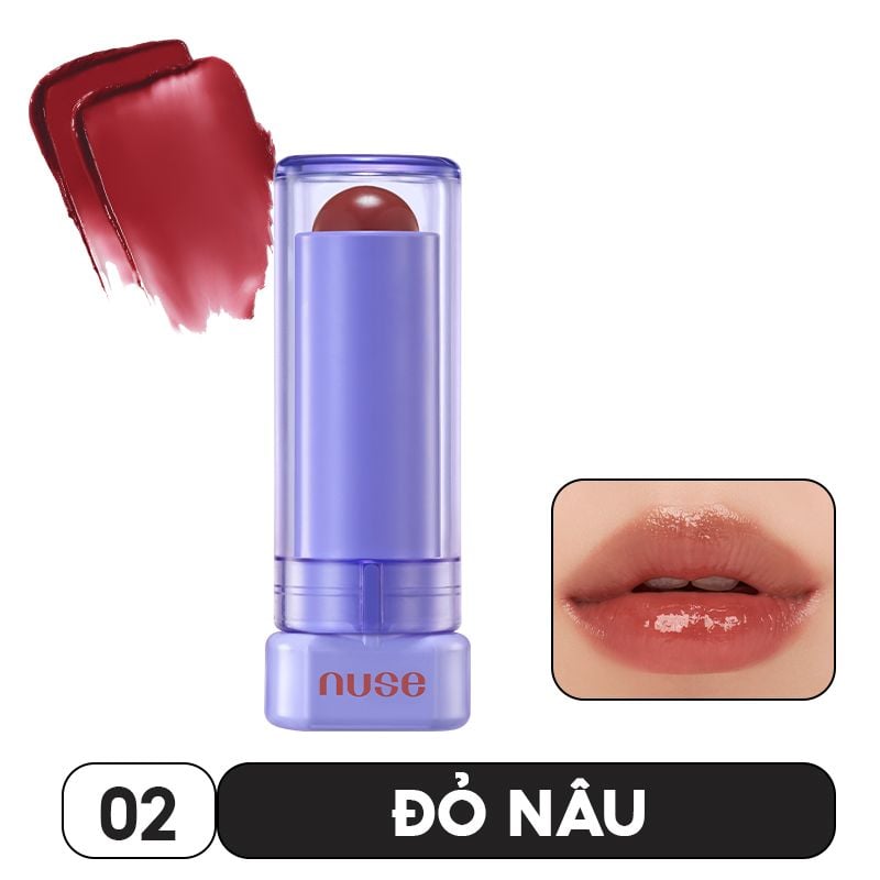 [NUSE BY ROMAND] Son Dưỡng Có Màu Thuần Chay Nuse Color Care Lipbalm