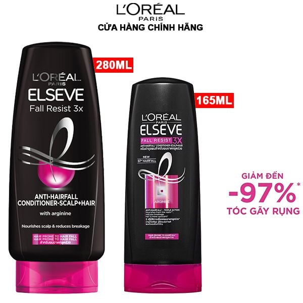  Dầu Xả Ngăn Tóc Gãy Rụng L'Oreal Elseve Fall Resist 3X Conditioner 280ml 